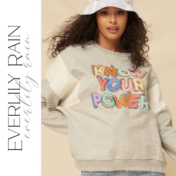 Know Your Power Vintage Graphic Sweatshirt - Picture 3 of 14